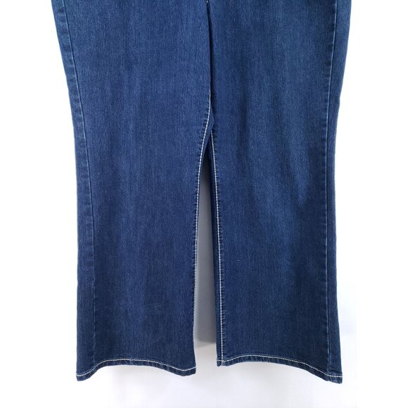 Nine West Womens Wide Leg Denim Jeans Size 24W Stretch Cotton Blend Blue - Picture 7 of 11